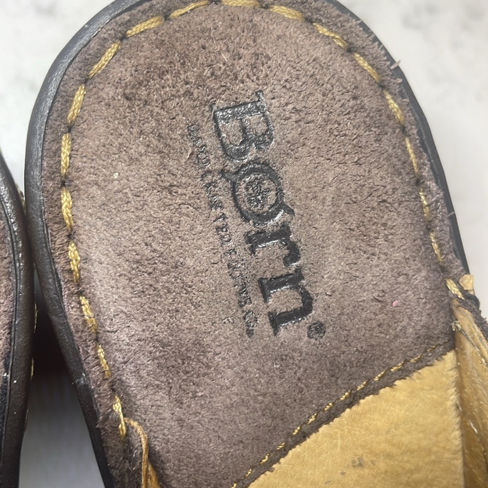 Born clog, brown leather, 7, no flaws, non-smoking home - Picture 4 of 8
